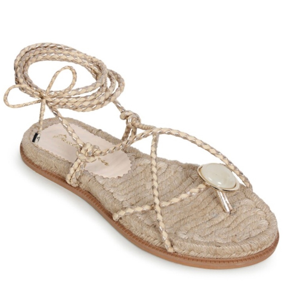 Paula Torres Braided Gladiator Sandals